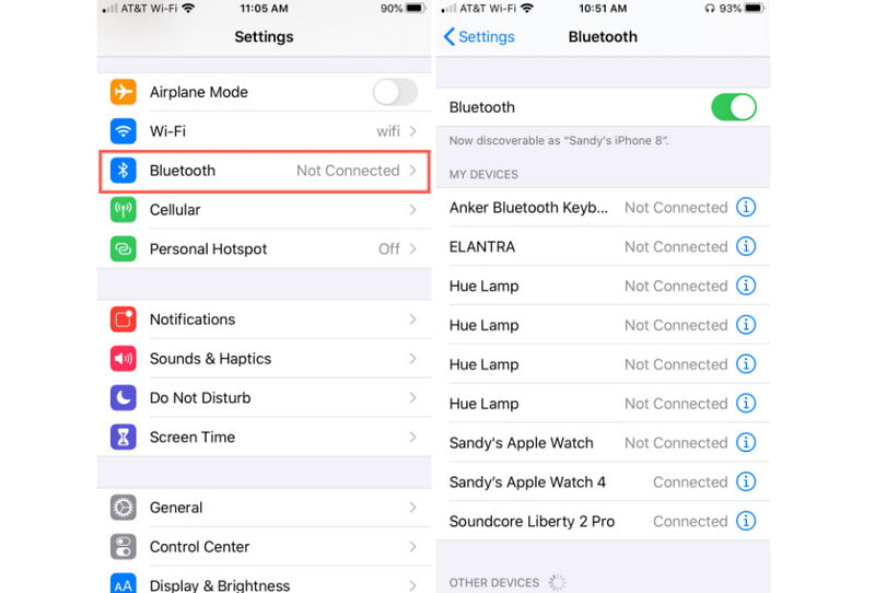 Bluetooth AirPlay Modu CarPlay Bağlantısı