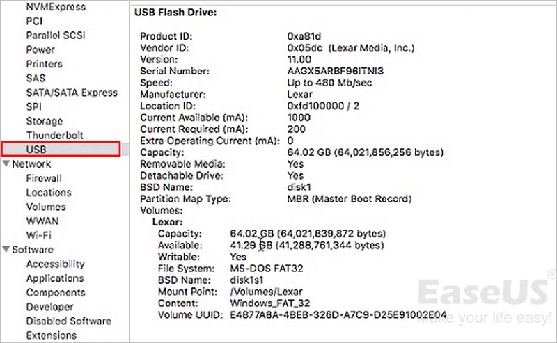 Locate Usb Option