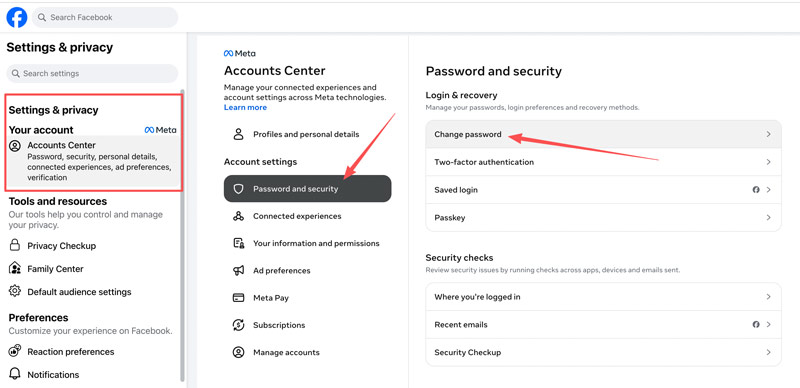 Change Facebook Password On Web When Forgot