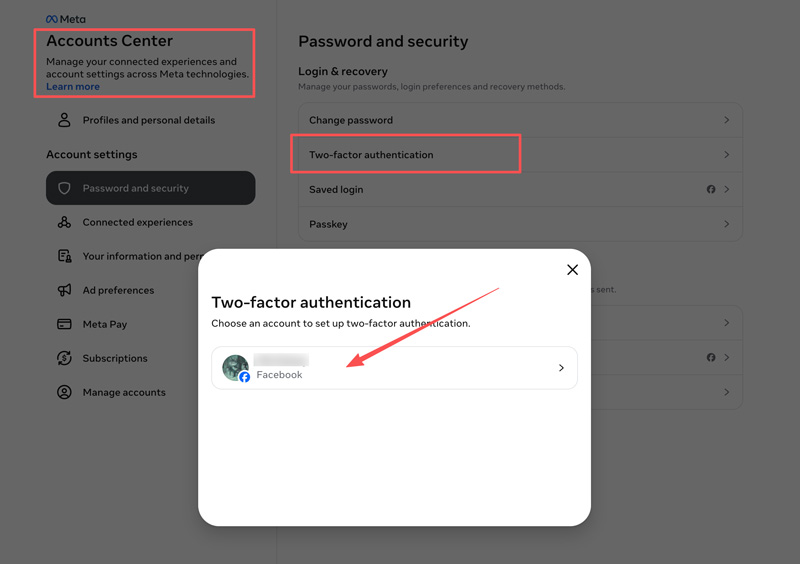 Enable Facebook Two Factor Authentication Account Center