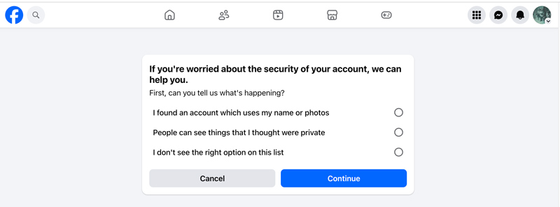 Facebook Account Hacked Page