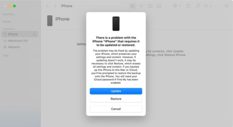 Erase To Fix Passcode