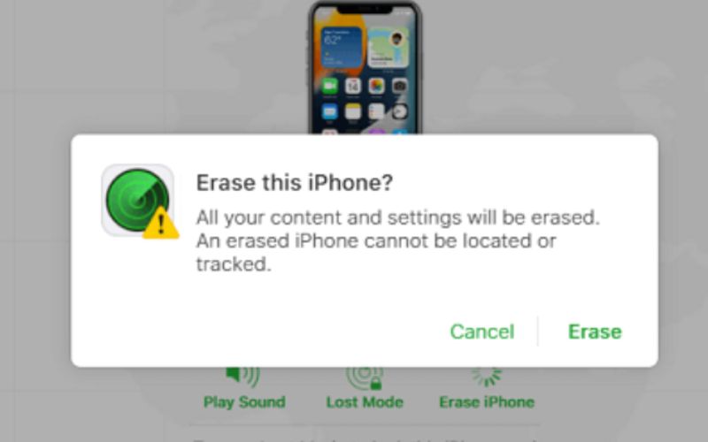 Reset iPhone Via iCloud