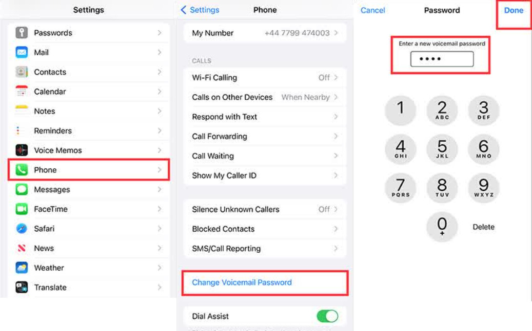 Change Voicemail Pass Iphone