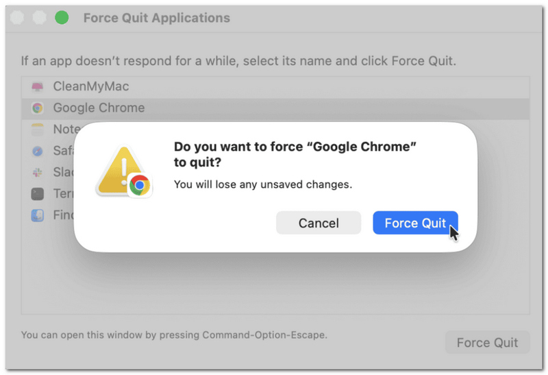 Click Force Quit