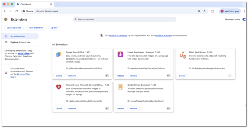 Disable Chrome Extension