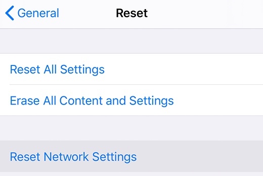 Reset Network Settings