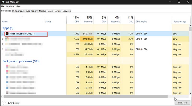 Force End Adobe Illustrator On Windows