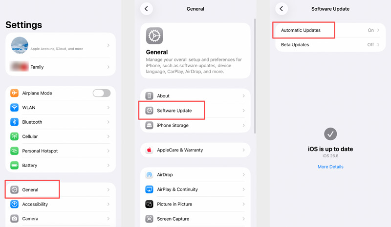 Update iOS iPhone Software Update