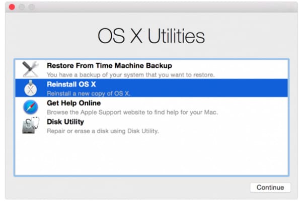 Geninstaller Mac OS-X med Internetgendannelse