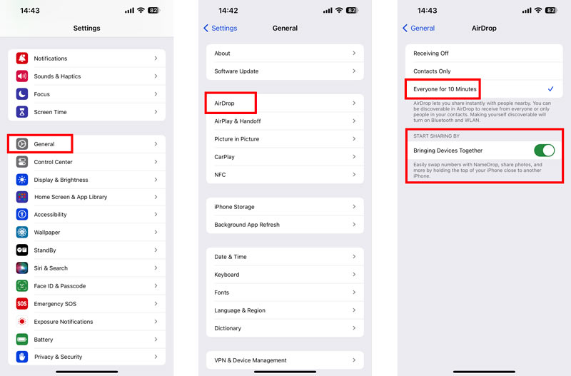 在 iOS 17 上啟用啟動 NameDrop