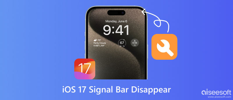 iOS 17 -signaalipalkki katoaa