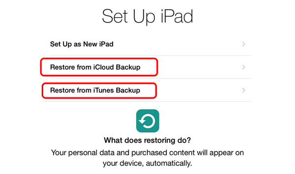 Restore iPad