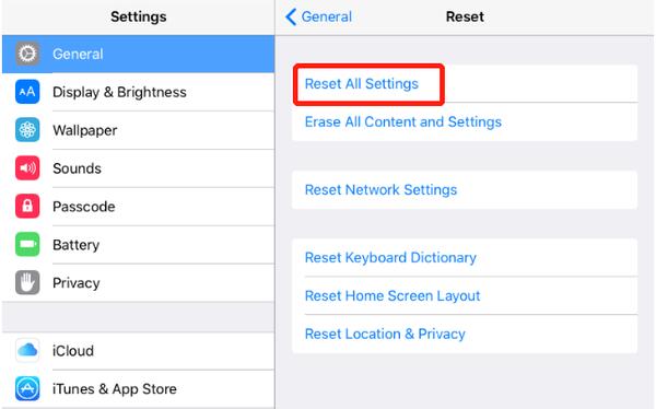Reset All Settings