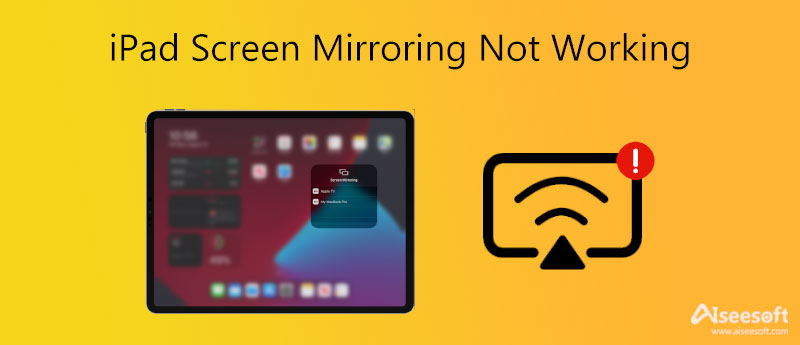 Zrcadlení obrazovky iPadu nefunguje