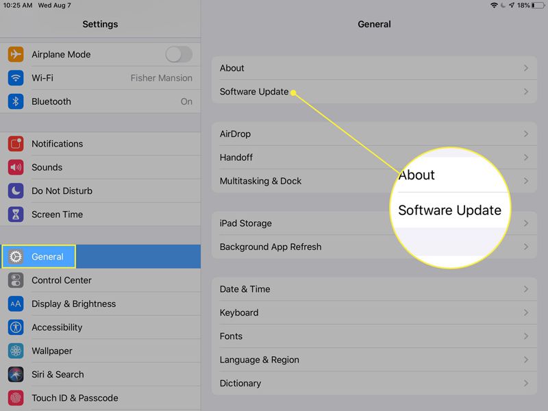 Opdater iPad for at rette skærmspejling, der ikke virker