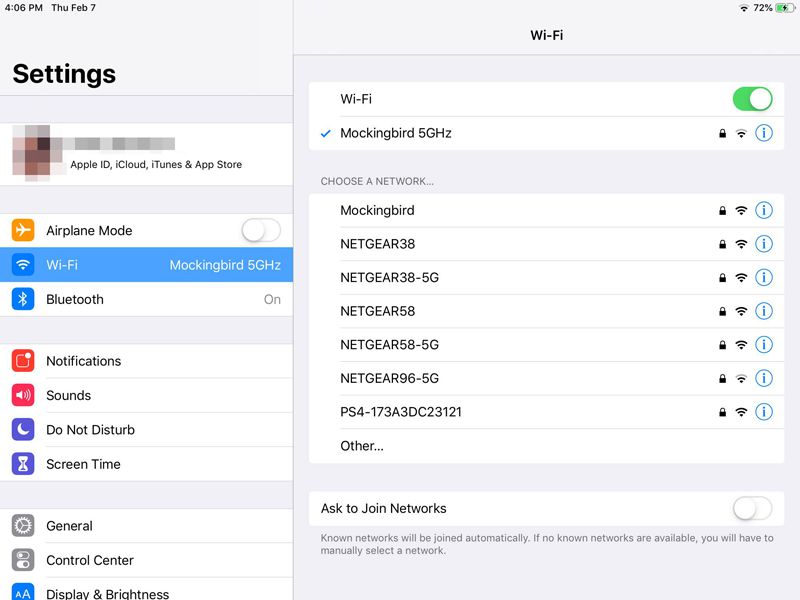 Wifi Ayarları iPad