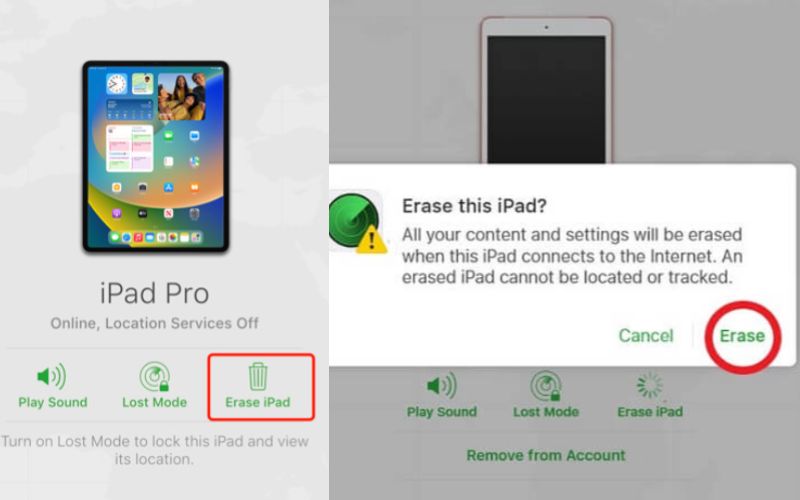 Click Erase Ipad