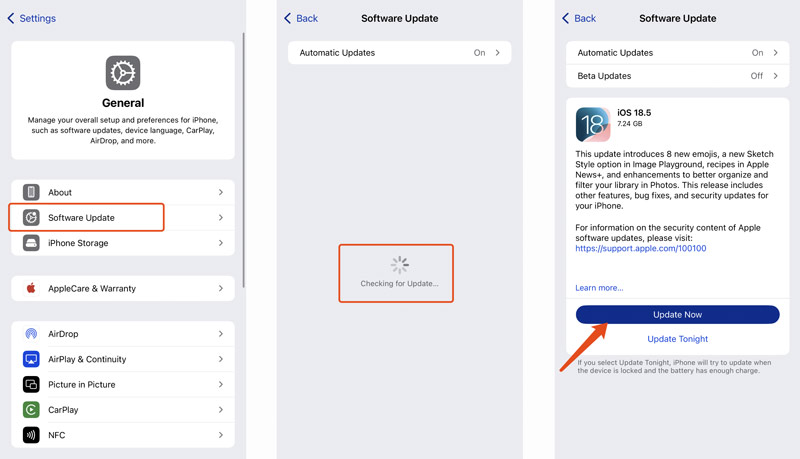 iPhone Software Update ios 18