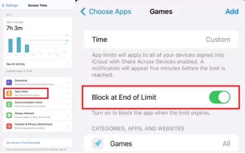 Toggle On Block At End Of Limit