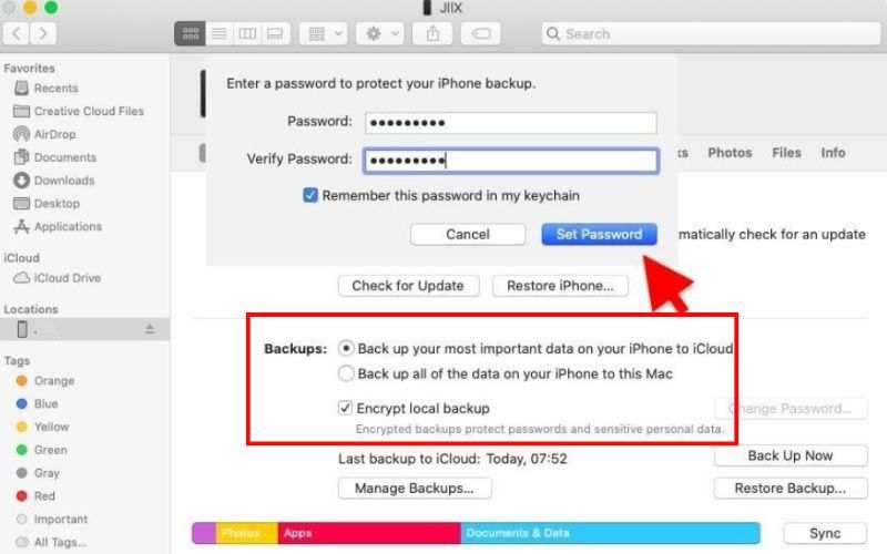 Encrypt Backup In Itunes