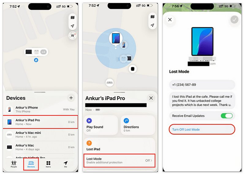 Turn Off Lost Mode from Find My