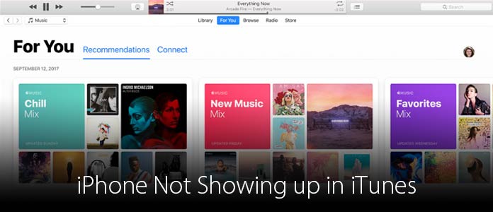 iPhone vises i iTunes