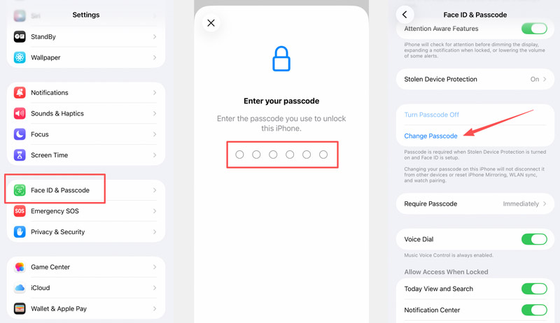 Change iPhone Passcode When Remember
