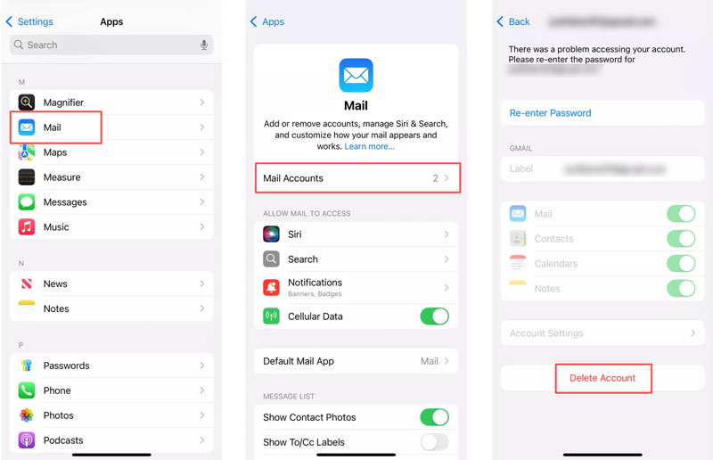 Remove A Work School Email Account iPhone