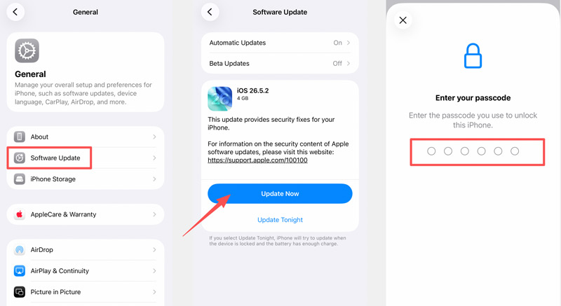 Software Update iPhone IOS 26