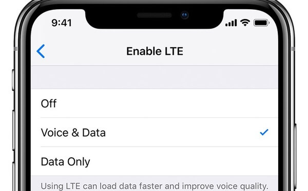 Change Voice and Data Settings