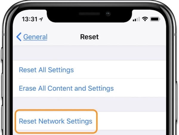 Reset netwerk instellingen