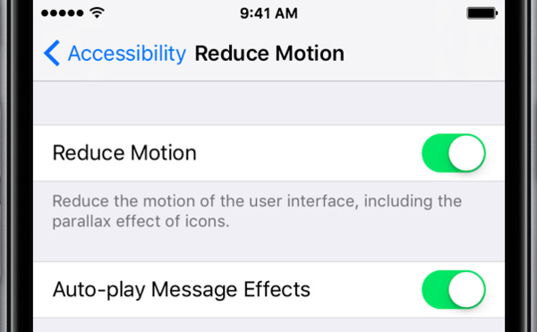 Reduce motion