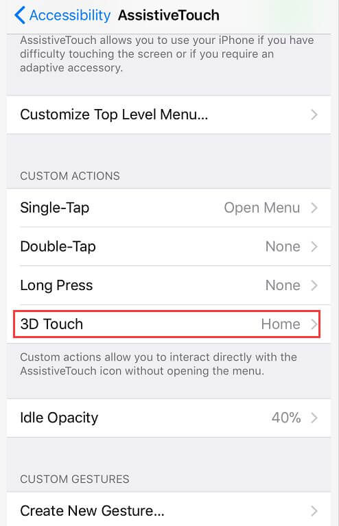 Keresse meg a 3D Touch elemet