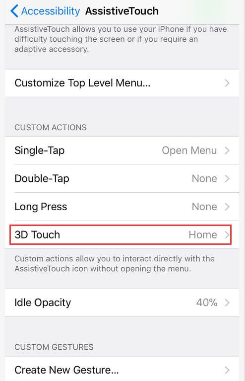 找到3D Touch