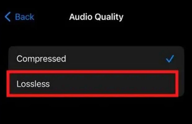 Audio Quality Lossless