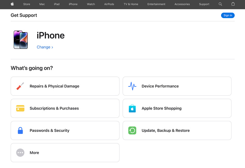 Обратитесь в службу поддержки Apple, если iPhone не включается