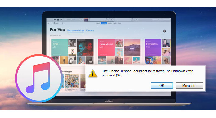 iTunes -virheen 9 korjaus iPhonelle