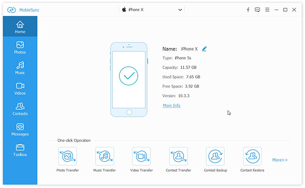 Interfaccia Mobiesync