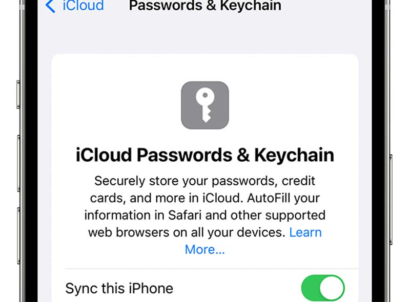 Apple ID iCloud kulcstartó