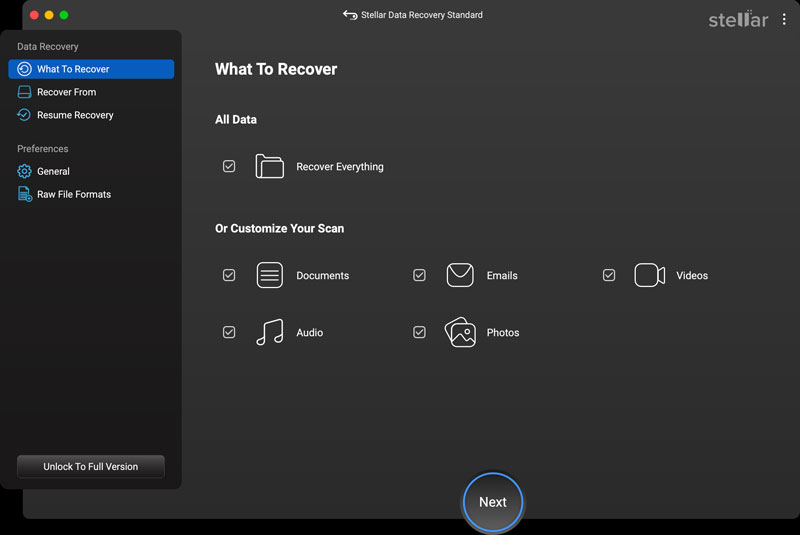 Stellar Data Recovery