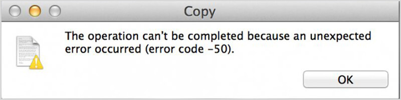 Mac error code 50