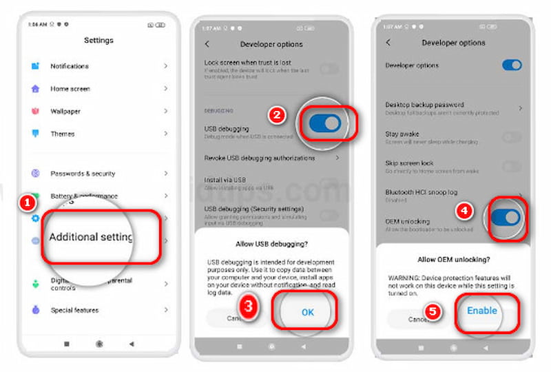 Settings Developer Options
