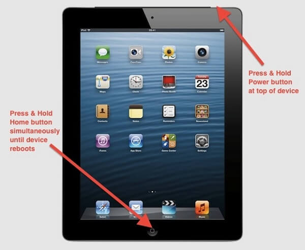 Uruchom ponownie iPada