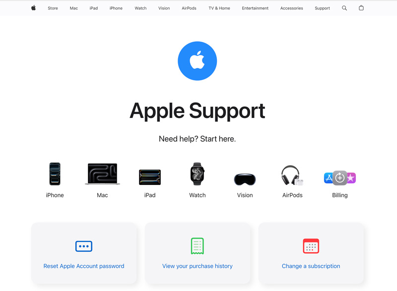 Contact Apple Support On Website