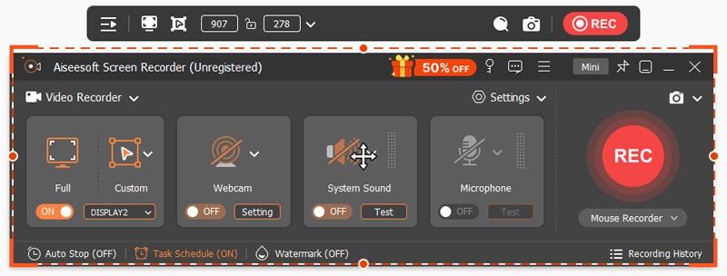 Scherm Recorder Interface