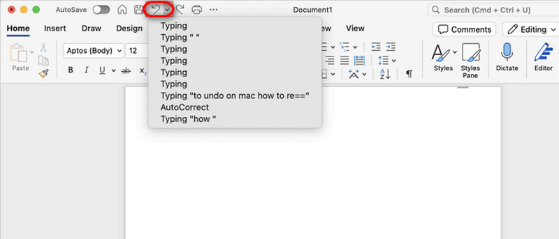 Undo Icon In Word Mac