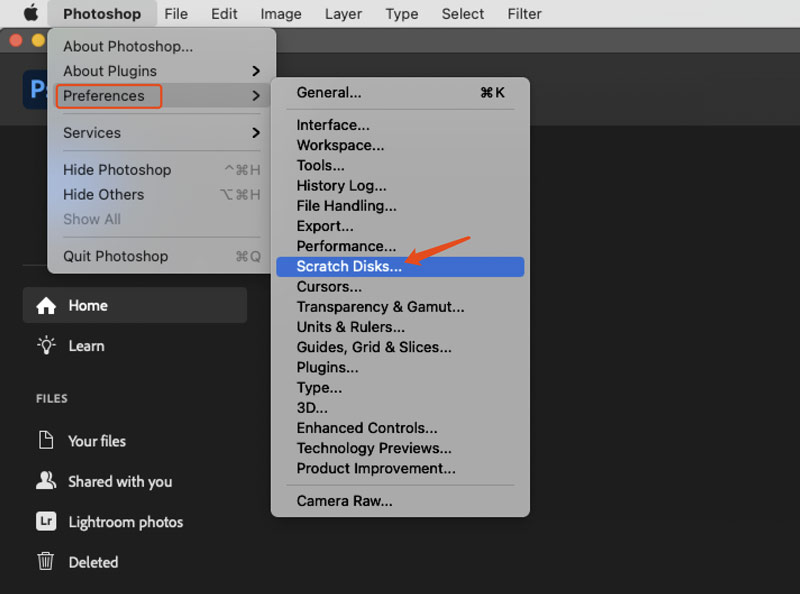 Photoshop Preferences Scratch Disks Mac