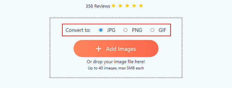 Select Image Format