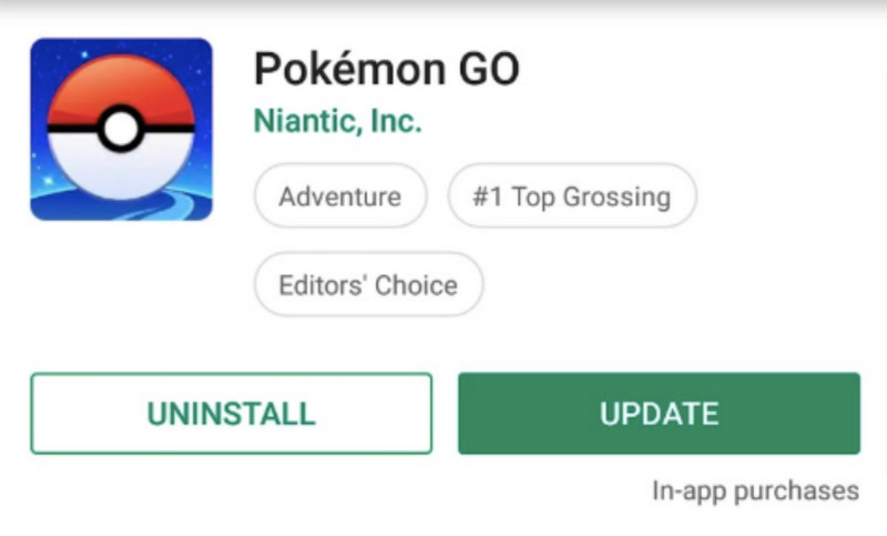 Oppdater Pokemon Go Pokemon Go Crash